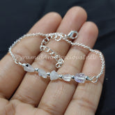 Raw Moonstone bracelet, Women bracelet, Birthstone gift, Raw moonstone bracelet